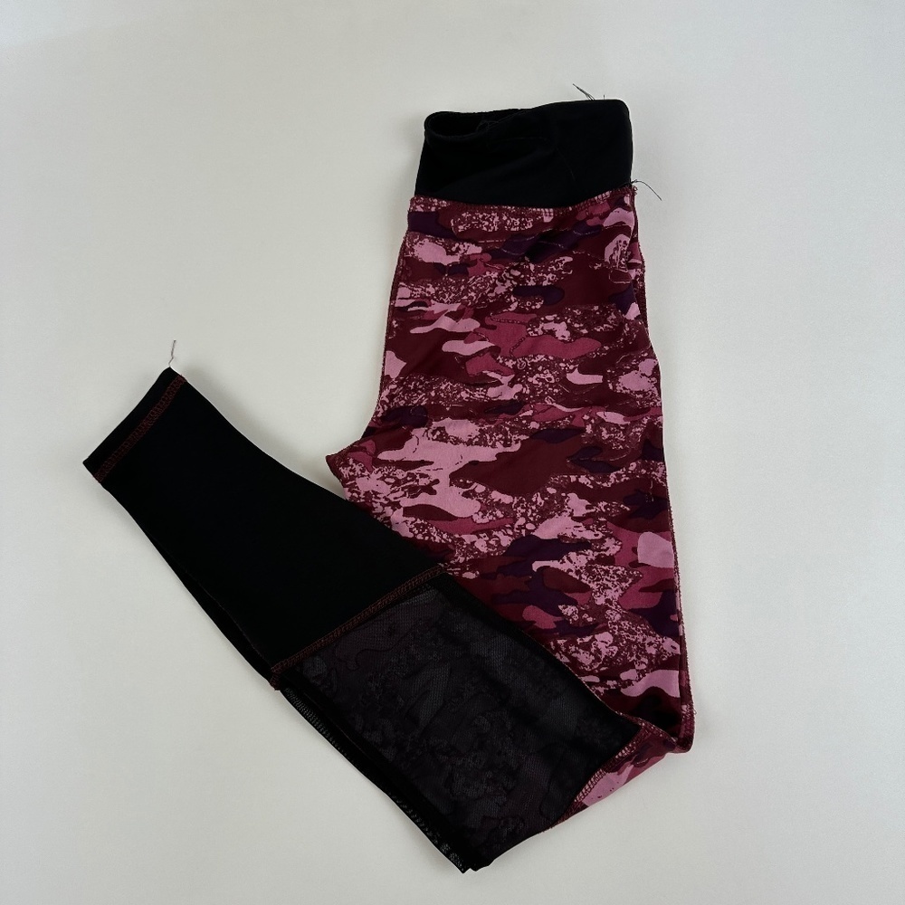 Daisy Fuentes Fit Leggings Womens Small Black Mesh Leg